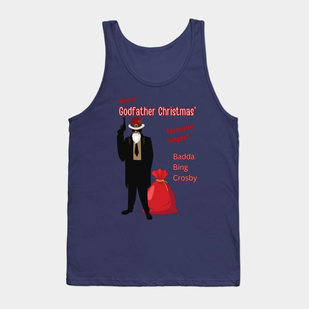 Godfather Christmas- Merry Xmas Tank Top by Rattykins